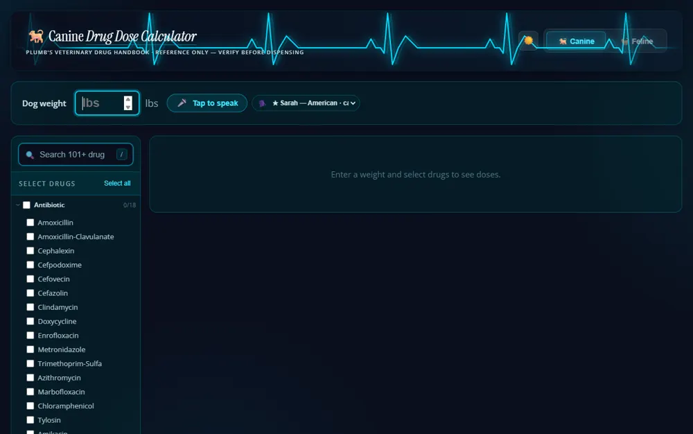 Drug Dose Calculator interface preview